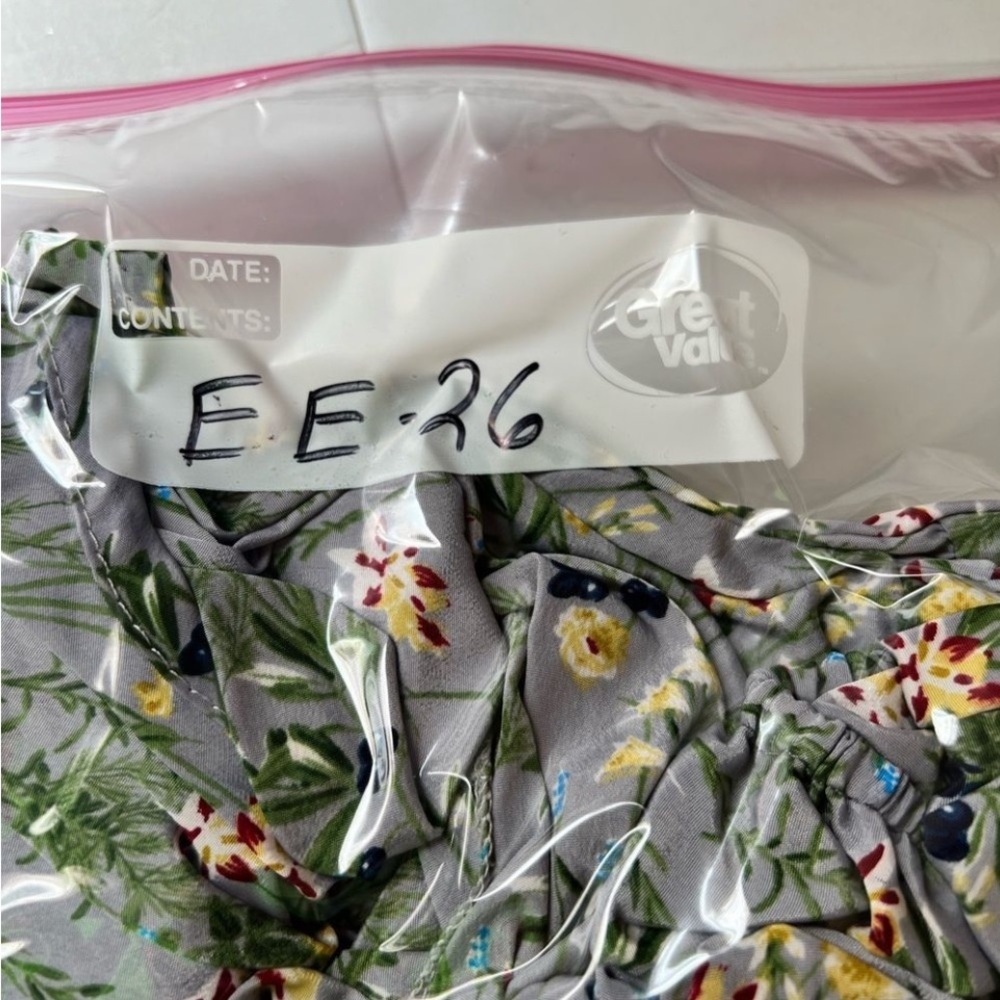 ❤️ SOLD Elan Women's Floral Off The Shoulder Prairie Maxi Dress Gray Yellow - Picture 14 of 17